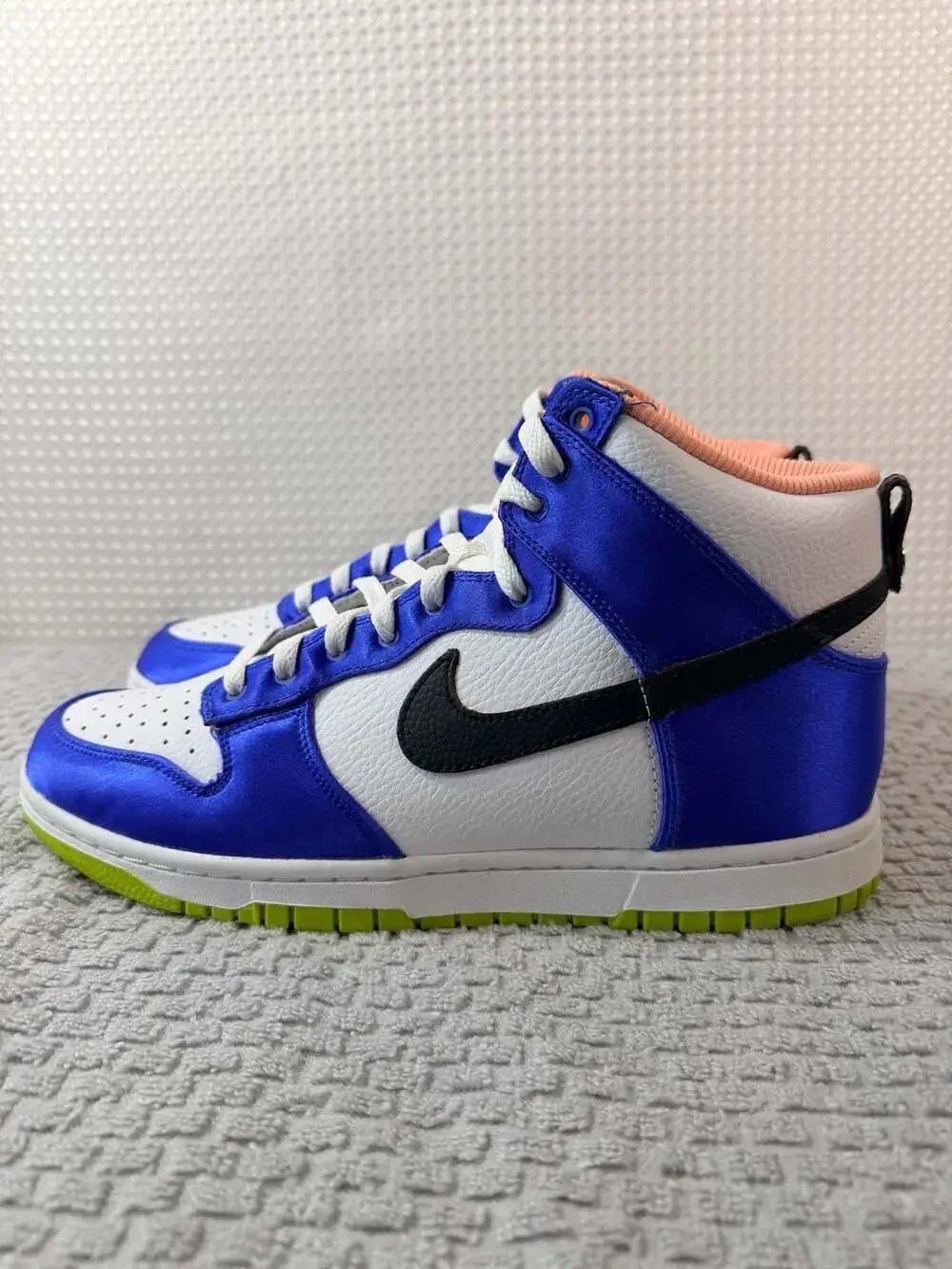 Nike Women's Dunk High 'Blue Satin' Racer Blue/White-Black-Atom Green